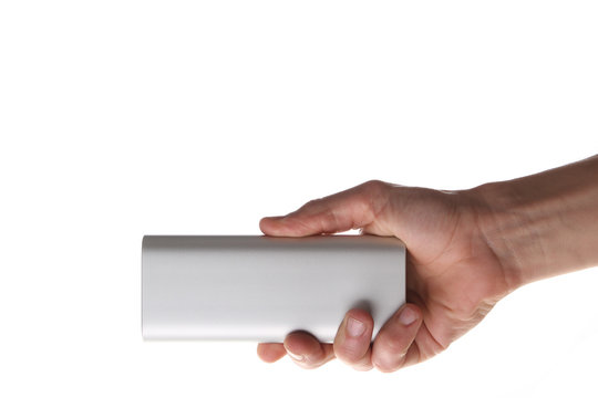 power bank in the hand