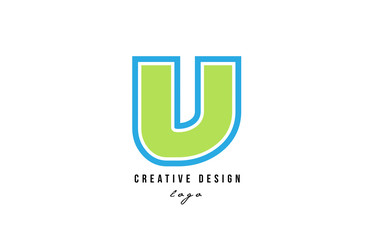 blue green alphabet letter v logo icon design