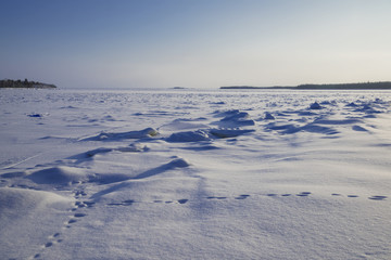 the frost sea in swedish Lapland
