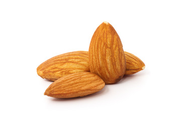 Almond isolated on white