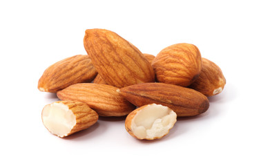 Almond isolated on white