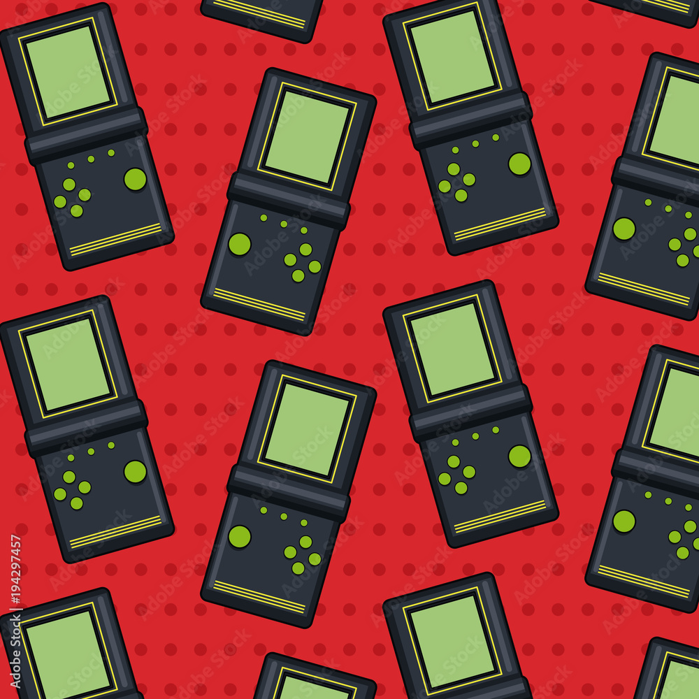 Poster pop art tetris pattern background vector illustration graphic design