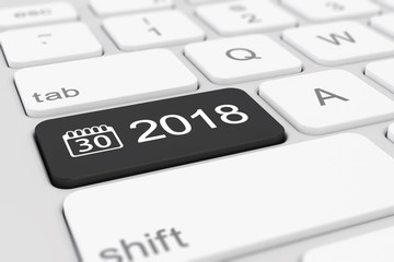 Tastatur - Kalender 2018 - schwarz