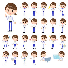 Store staff Blue uniform women_1