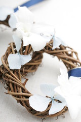 プリザーブドフラワー　リース　編み込み　