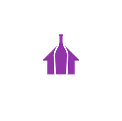 Wine house, bar. Vector logo template