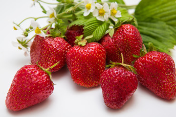 strawberry on isolated white background