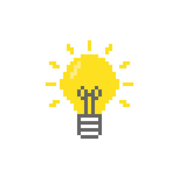 Light Bulb Pixel Icon