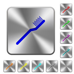 Toothbrush rounded square steel buttons