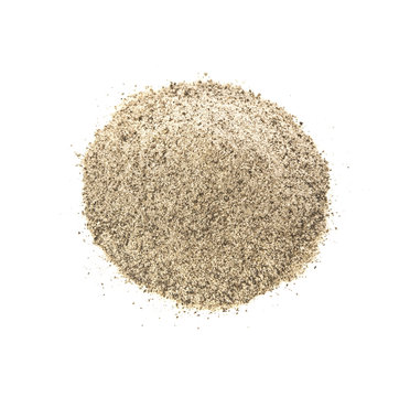 White Pepper Powder Isolated On White Background