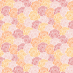 cute lovely colorful roses seamless vector pattern background illustration