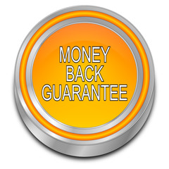 Money back Guarantee button - 3D illustration