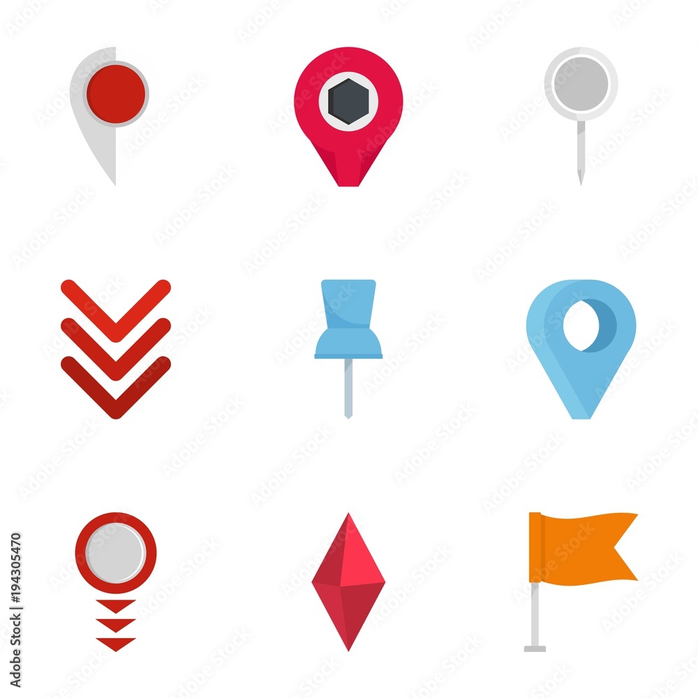 Aufkleber manifestation icons set. flat set of 9 manifestation vector icons for web isolated on white backgrou