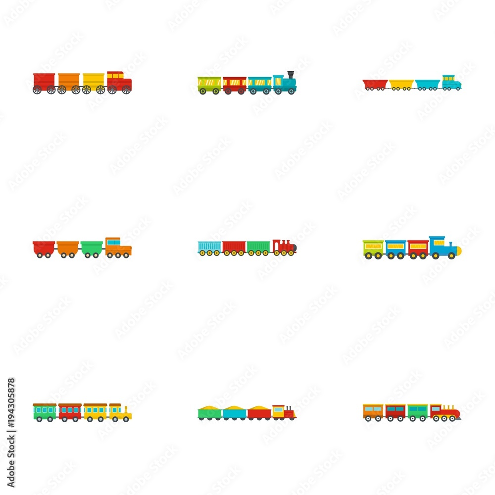 Aufkleber child engine icons set. flat set of 9 child engine vector icons for web isolated on white background
