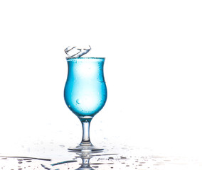 Drinking water in the glass,splash.
