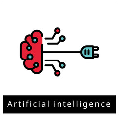 Artificial intelligence flat icon2