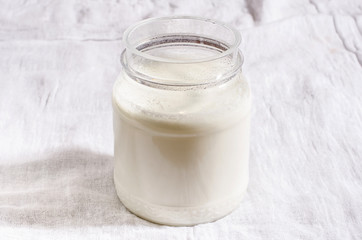 yogurt on a white background