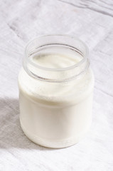 yogurt on a white background