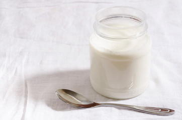 yogurt on a white background