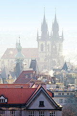 Fototapeta premium Czech Republic, Prague - The Old Town and Tyn Church