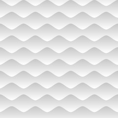Vector gray background of waves. Seamless pattern.