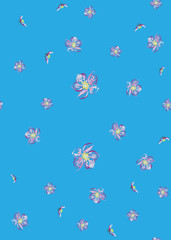 Falling spring flowers