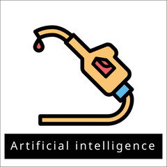 Artificial intelligence line icon
