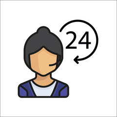 Customer service line icon