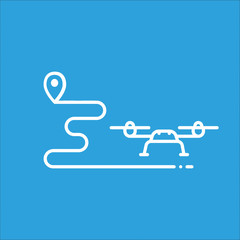 Drone transportation concept-vector