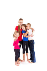 Fototapeta premium Group of happy kids isolated