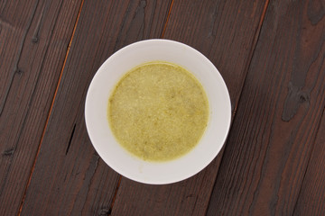 Potato soup with spinach