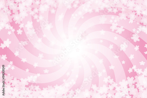 Leinwandbilder 背景素材壁紙 和風 桜の花びら さくらの木 春 満開 渦巻き 集中線 無料 広告 宣伝 フリー 螺旋 Tomo00