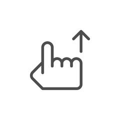 Hand pointer line icon