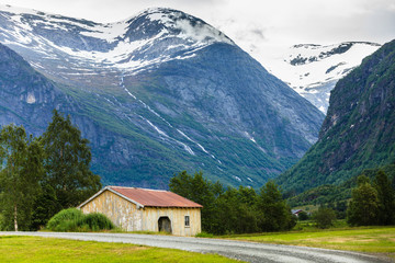 Obraz premium Mountains summer landscape in Norway.