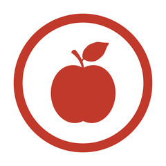 Apple Icon on white background.