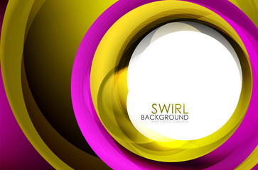Spiral swirl flowing lines 3d effect abstract background