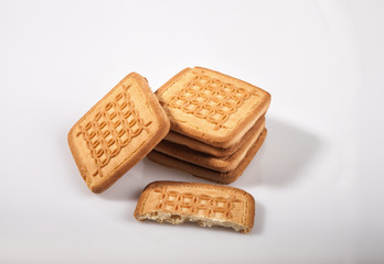 cookies on a light background in the studio 