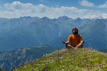 Meditatiion on mountain top