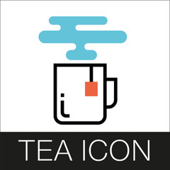 Modern Tea icon-vector