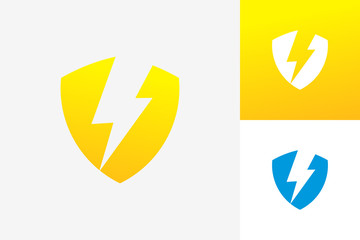 Power Shield Logo Template Design Vector, Emblem, Design Concept, Creative Symbol, Icon