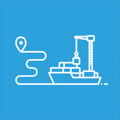 Ship transportation concept-vector
