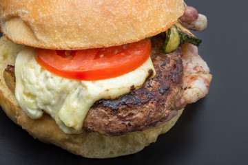 Hamburger, hot dog, street food