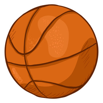 Vector Cartoon Orange Ball for Basketball