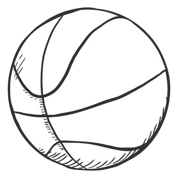 Vector Single Sketch Ball for Basketball