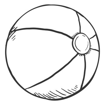Vector Sketch Ball for Kids Playing