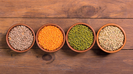 Mix of colorful lentil