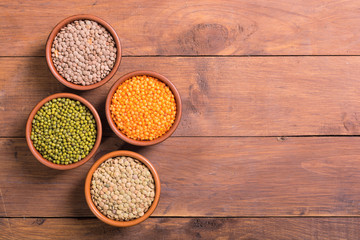 Mix of colorful lentil