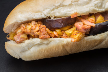 Hamburger, hot dog, street food