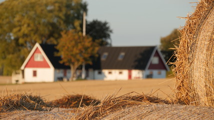 Swedish farmhouse from hay bale