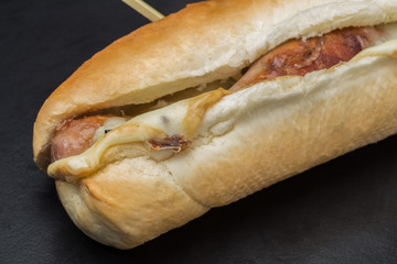 Hamburger, hot dog, street food